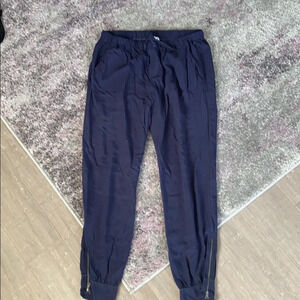 Splendid Women's Lightweight Navy Blue Joggers Sweat Pants Elastic Waist Sz M